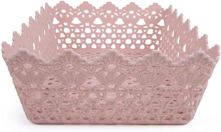 DAISO Floral Pattern Basket - Pink - Image 2